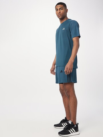 ADIDAS SPORTSWEAR Regular Sportshorts 'Essentials French Terry 3-Stripes' in Blau