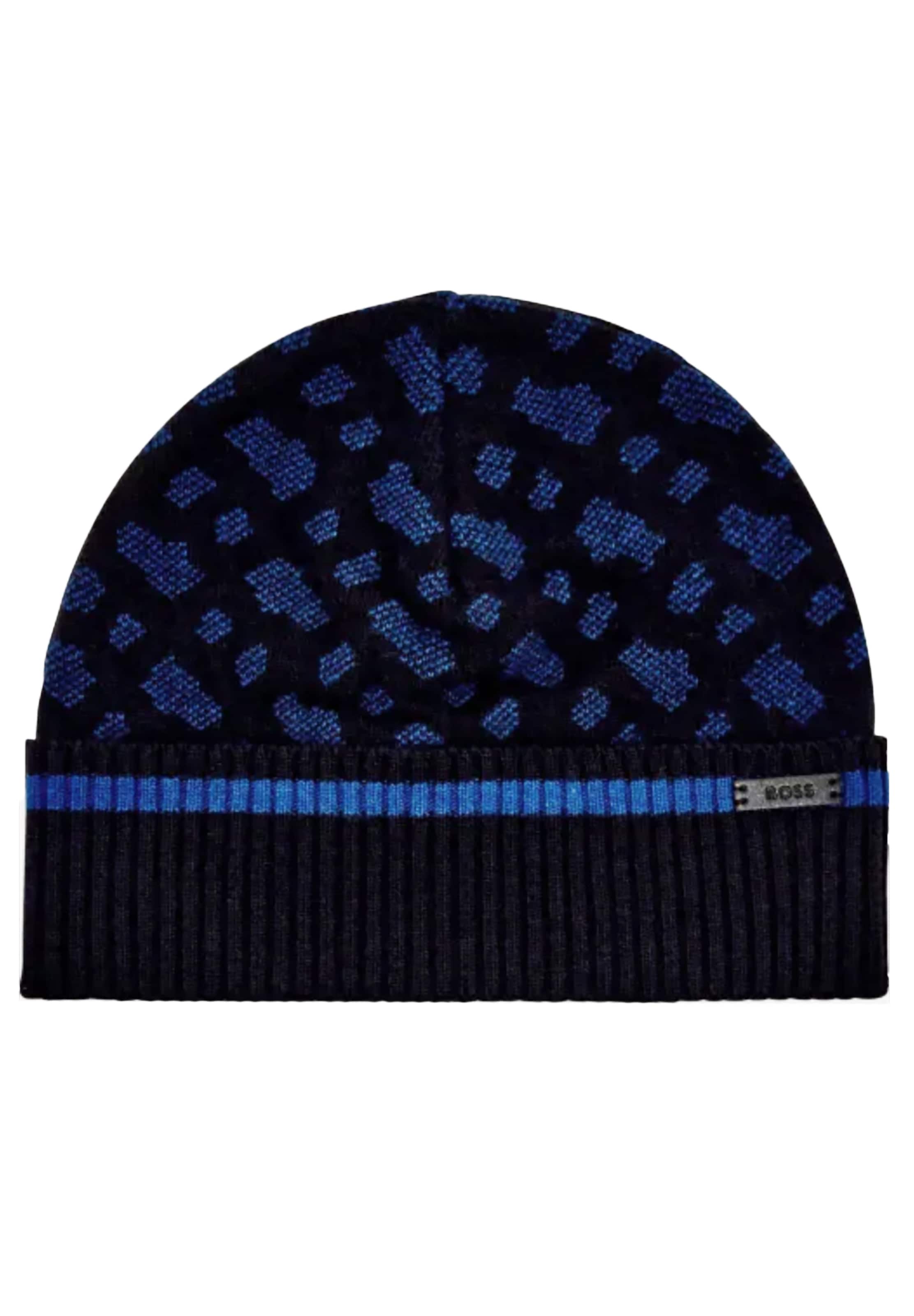 BOSS Beanie 'Helogo' in Blue / Black, Item view