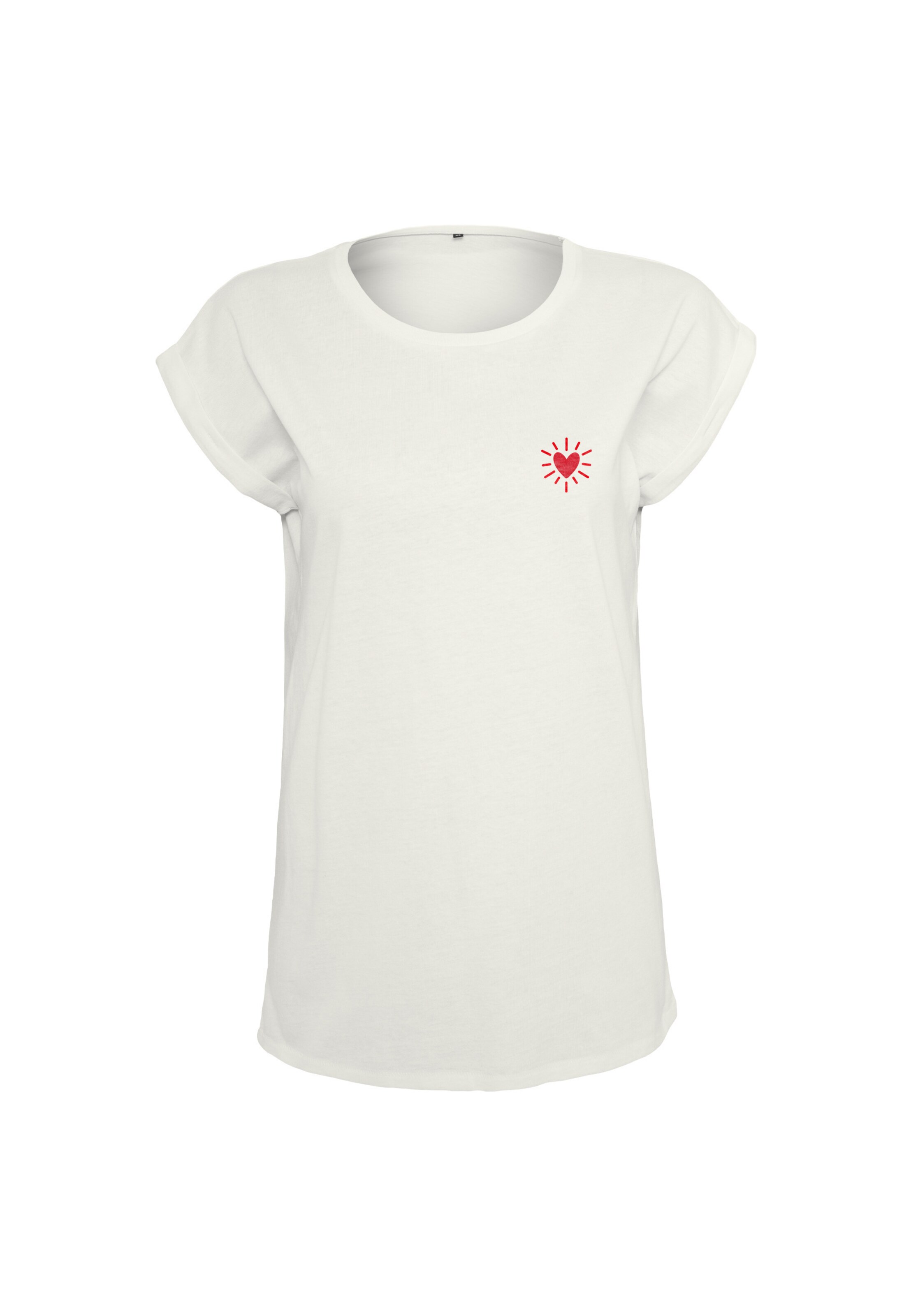 Urban Classics T-Shirt 'Radiant Heart' in Weiß: Vorderseite