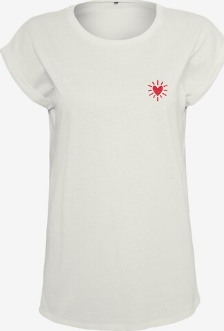 Urban Classics T-Shirt 'Radiant Heart' in Weiß: Vorderseite