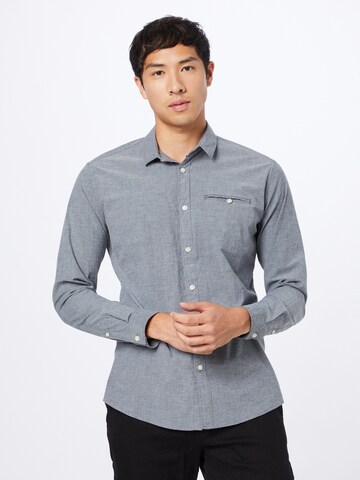 ESPRIT Slim fit Button Up Shirt in Blue: front