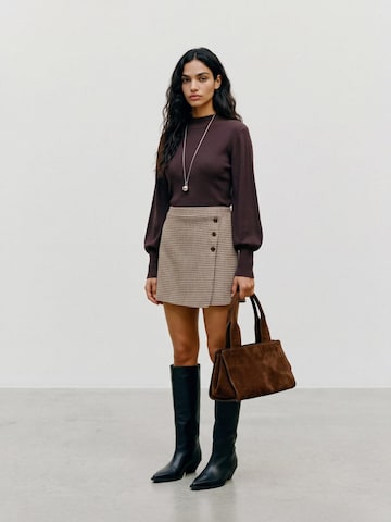 VERO MODA Sweater 'VMHollykaris' in Brown: front