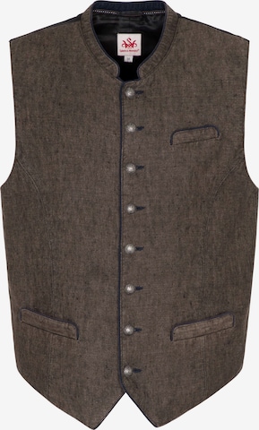 SPIETH & WENSKY Traditional Vest 'Pinto' in Brown: front