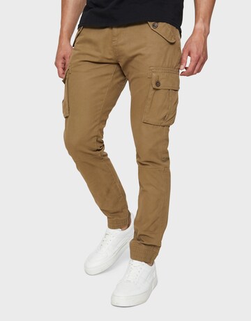Threadbare Tapered Cargo Pants 'Corez' in Brown: front