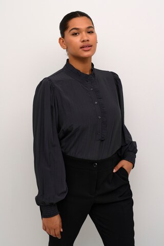 KAFFE CURVE Blouse 'Dorina' in Black: front