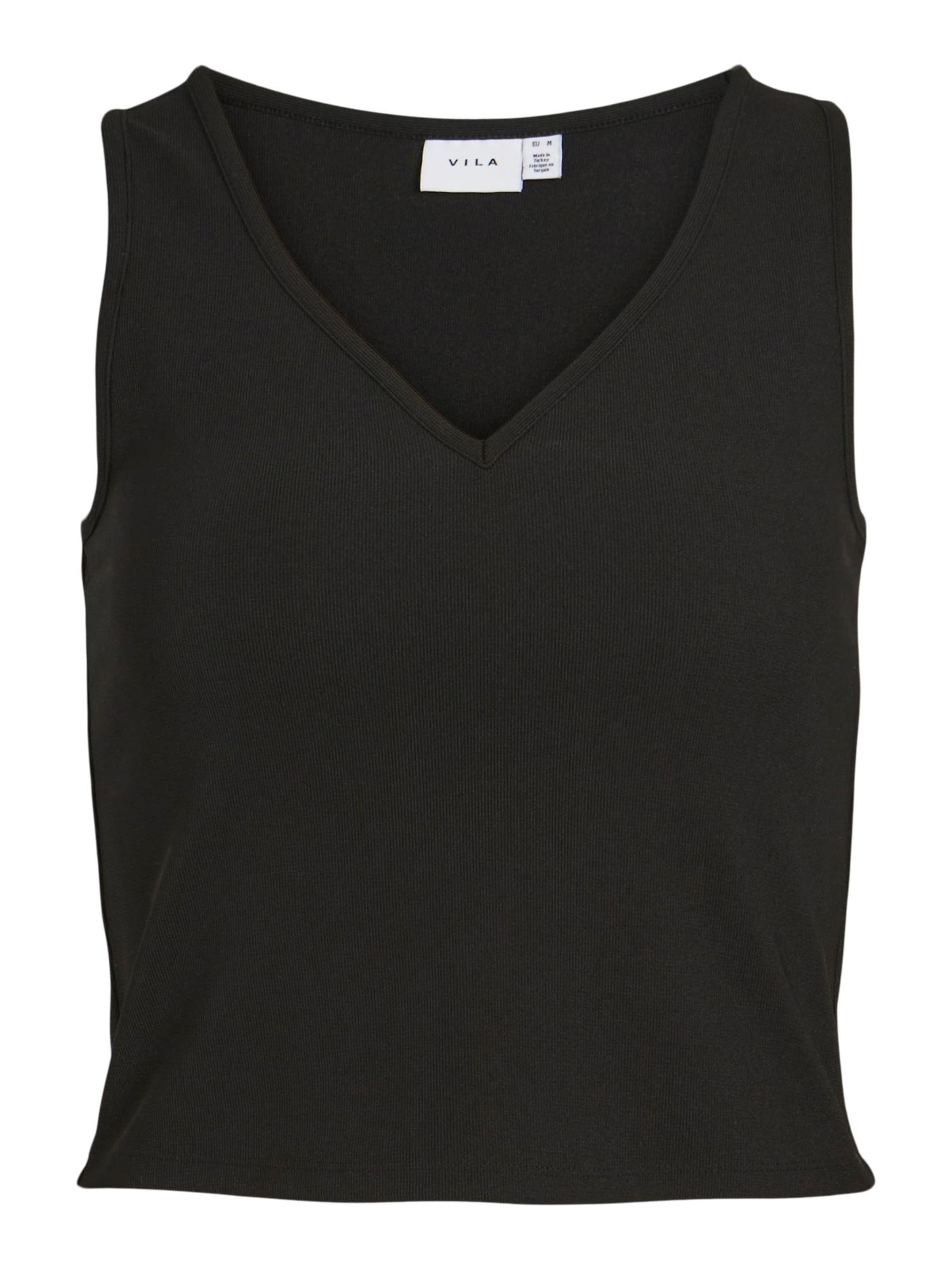 VILA Top 'KIA' in Black: front