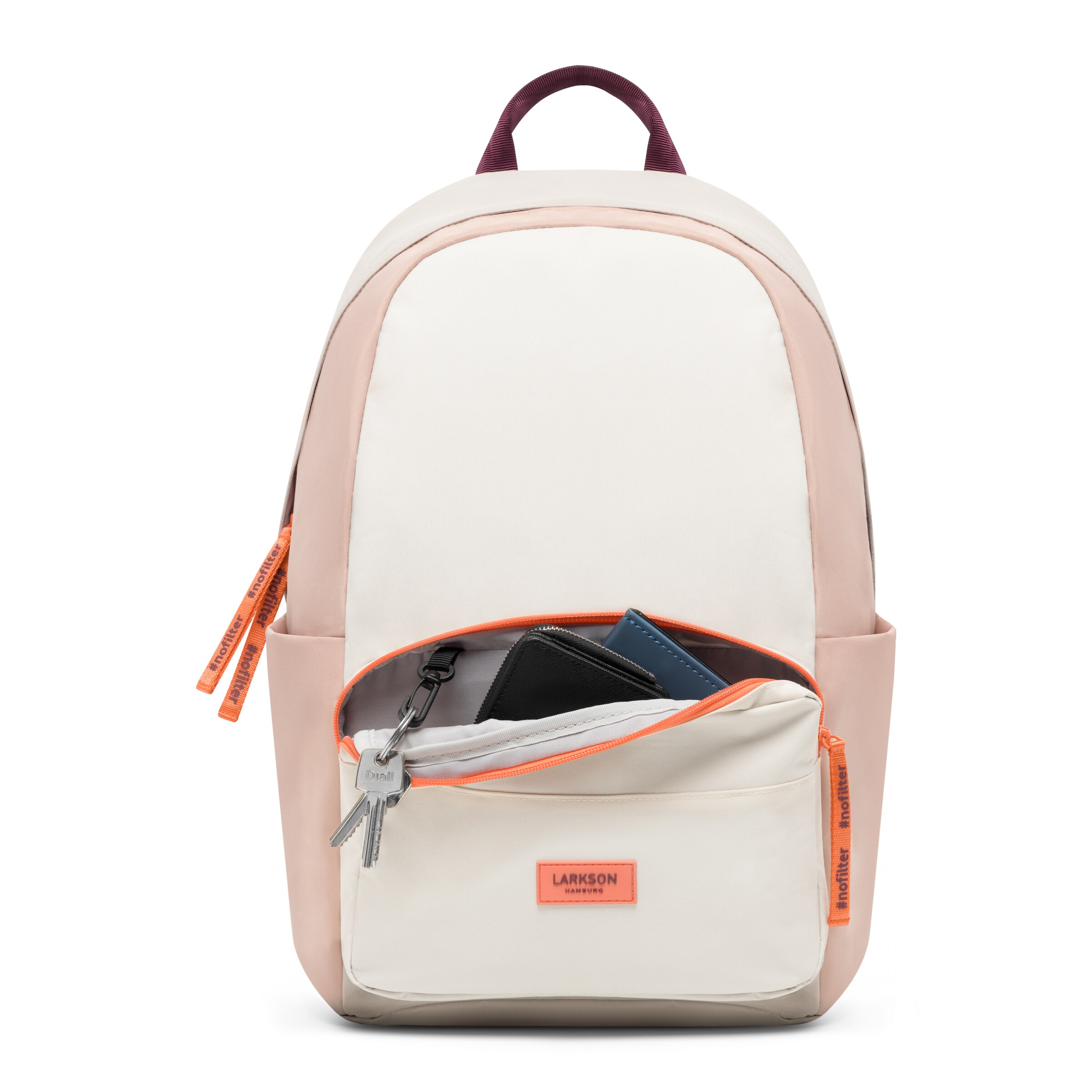 LARKSON Ryggsäck 'No 3' i beige: framsida
