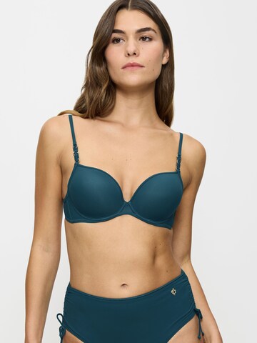 TRIUMPH Balconette Bikini Top ' Summer Twist ' in Blue: front