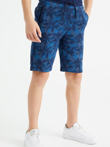 WE Fashion Slimfit Shorts in Blau: predná strana
