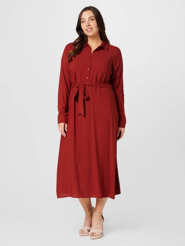 EVOKED Платье-рубашка 'Paya' в Красный: спереди