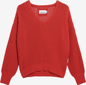 ARMEDANGELS Pullover 'RABEAA CROCHET LINO' in Rot: Vorderseite