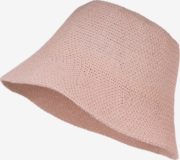 styleBREAKER Hut 'Fischerhut aus Papierstroh - Knautschhut' in Pink: Vorderseite