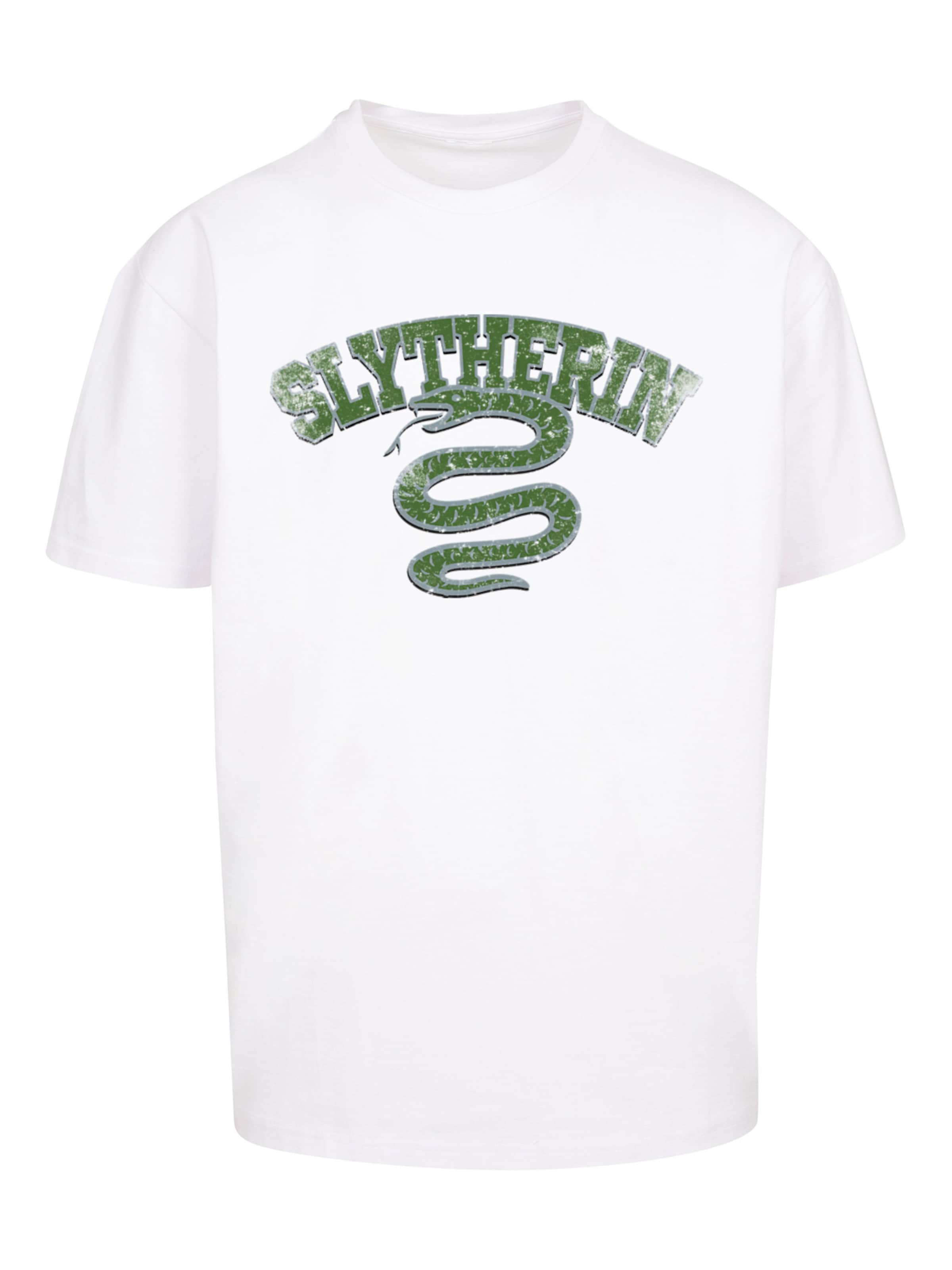 T-Shirt 'Harry Potter Slytherin' F4NT4STIC en blanc : devant