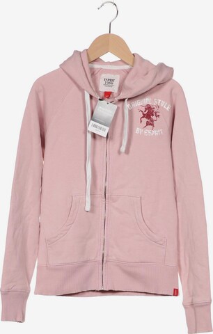 ESPRIT Sweatshirt & Zip-Up Hoodie in S in Pink: front