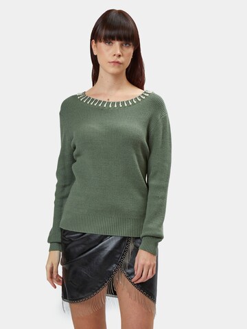 Influencer Sweater in Green: front