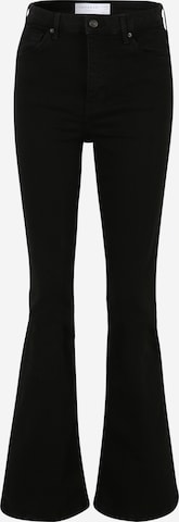 Topshop Tall Flared Jeans in Black: front