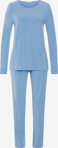 Hanro Pyjama 'Natural Elegance' in Blau: Vorderseite