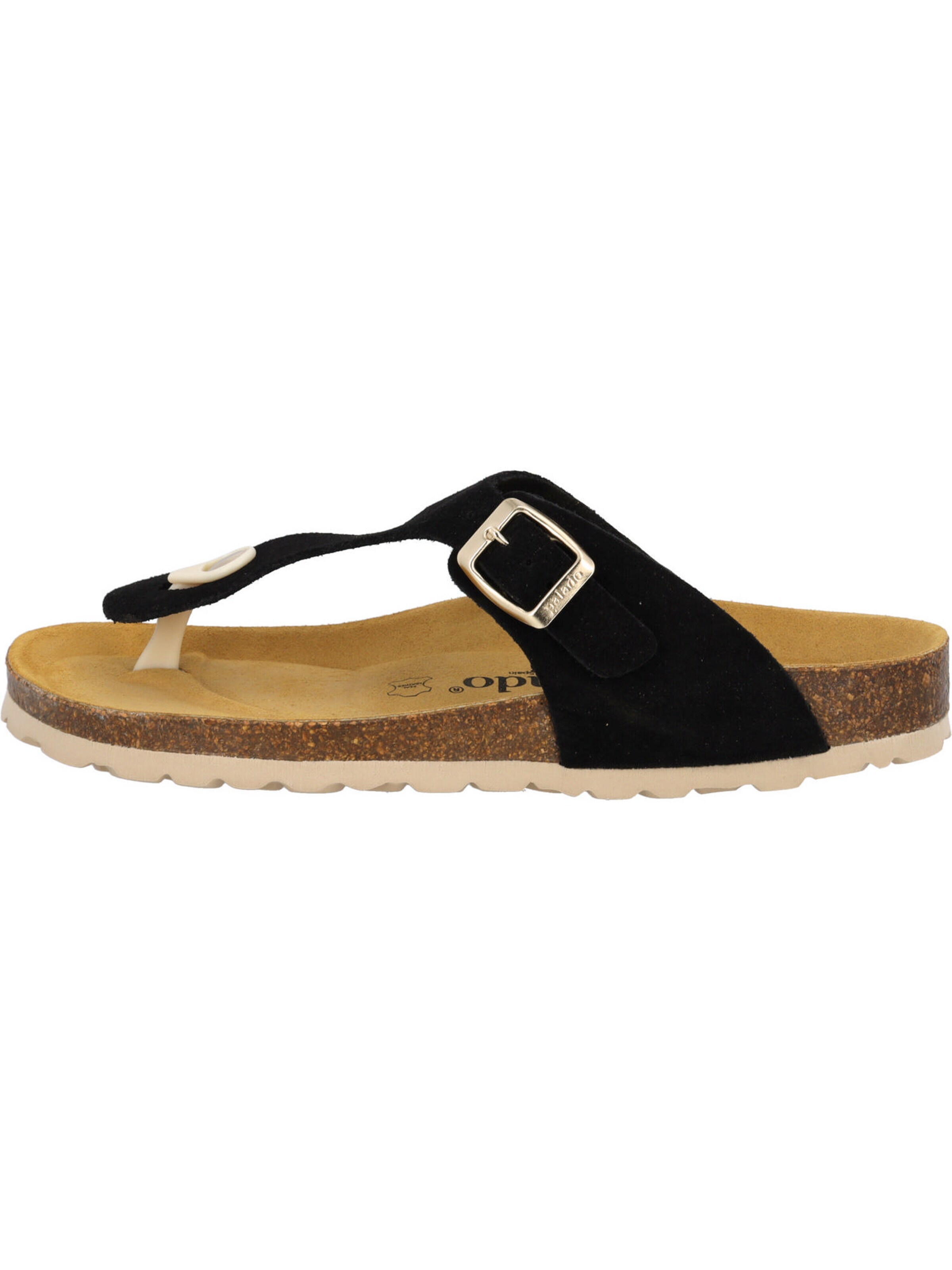 Palado T-bar sandals 'Palado Kos Suede Premium Leather' in Black