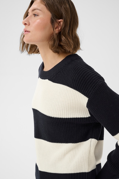 Part Two Trui 'BozenaPW' in L in de kleur Navy / Wit, Productweergave