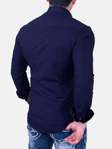 Reslad Slim fit Button Up Shirt 'Hemd Two-Tone' in Blue