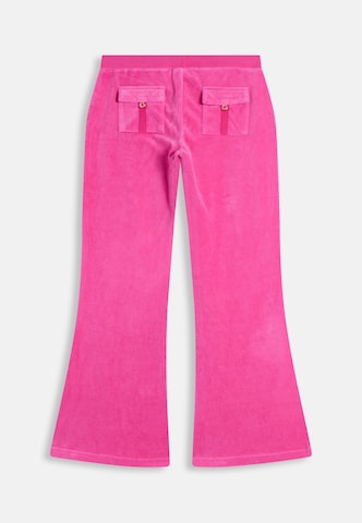 Juicy Couture Расклешенный Штаны в Ярко-розовый