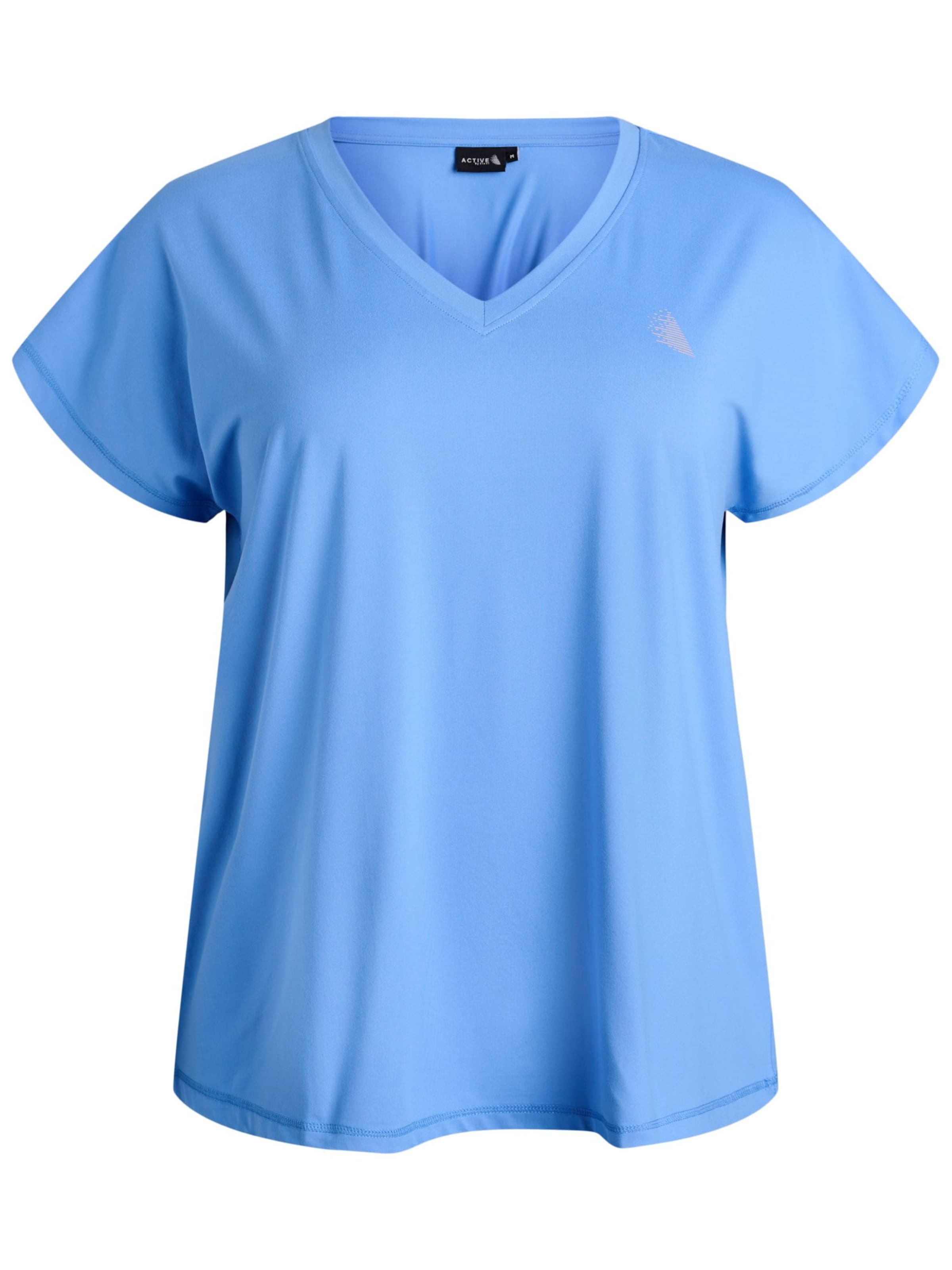 T-shirt fonctionnel Active by Zizzi en bleu : devant