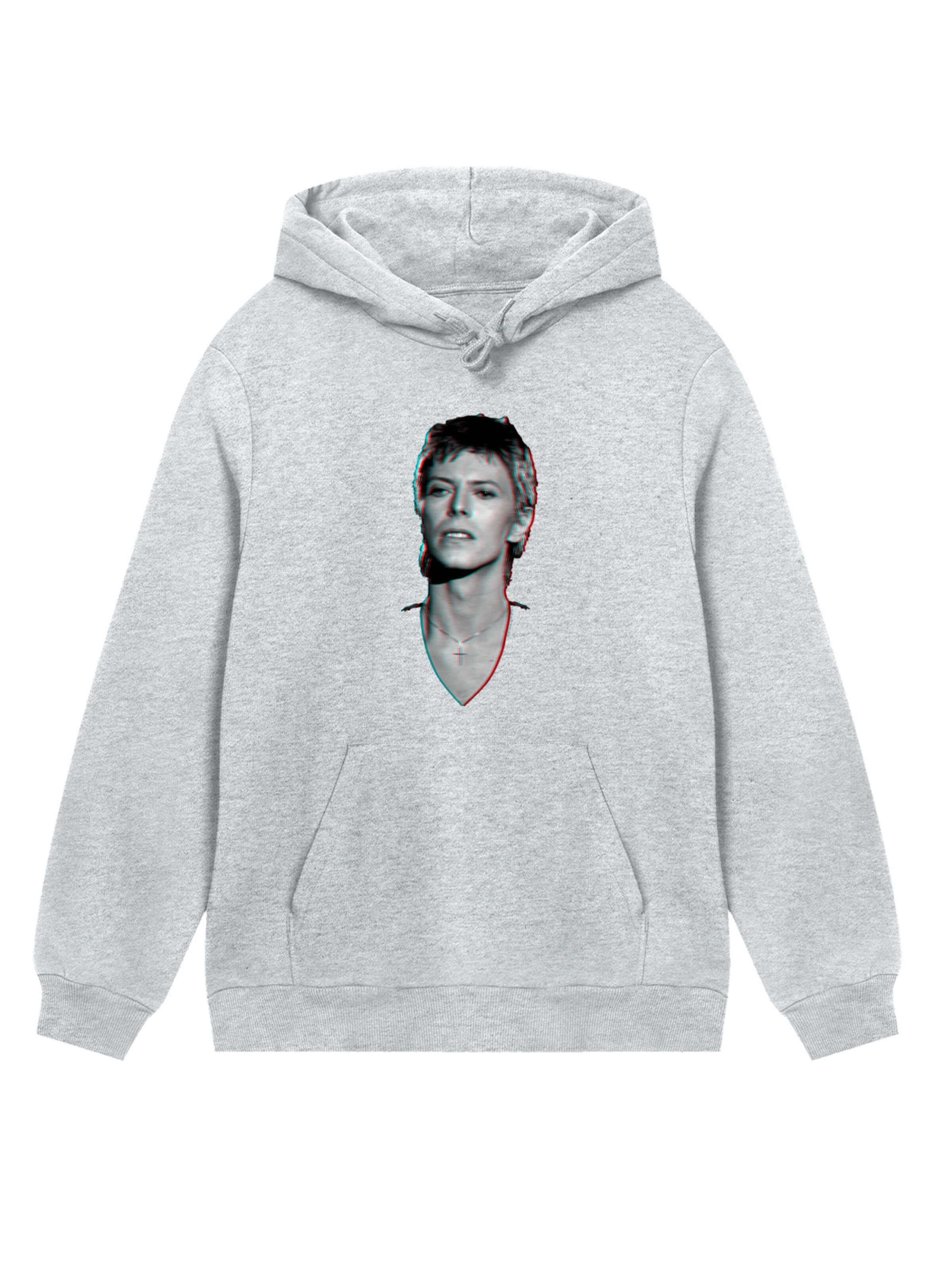 Sweat-shirt 'TV Times Pop Star David Bowie Portrait 1977' F4NT4STIC en gris : devant