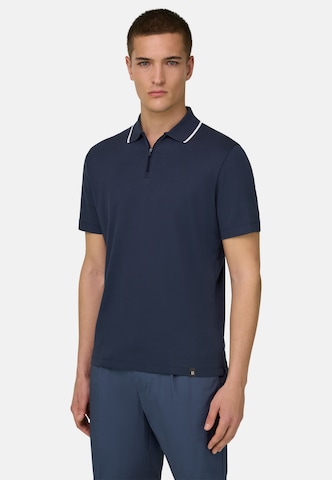 T-Shirt 'Pima Interlock' Boggi Milano en bleu : devant