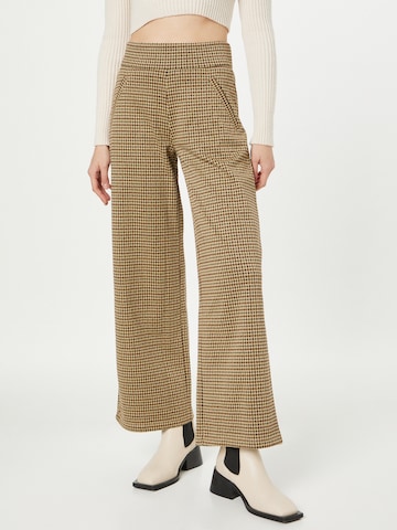 JDY Wide leg Broek in Bruin: voorkant