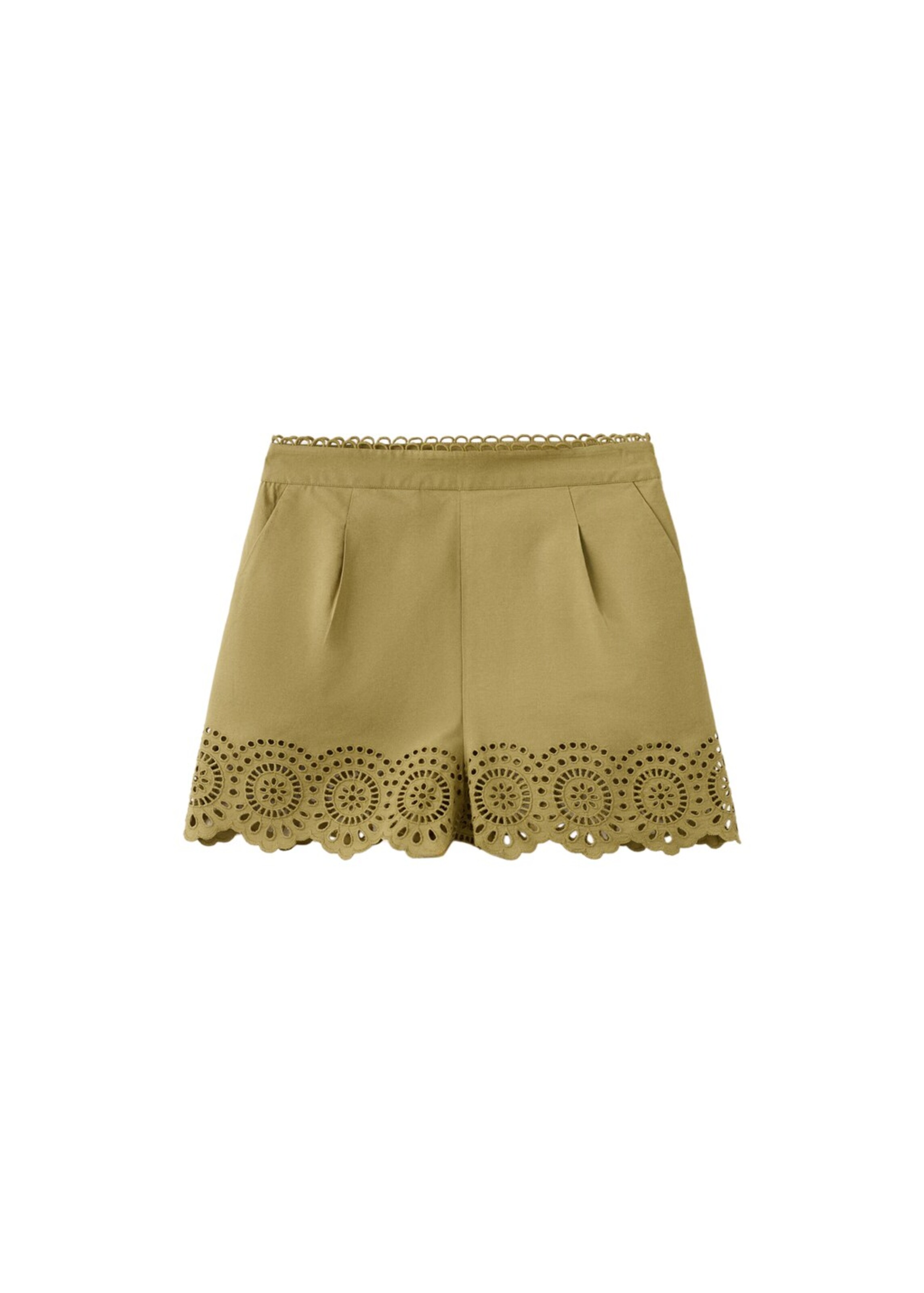 MANGO Regular Shorts 'Milana' in Grün: Vorderseite