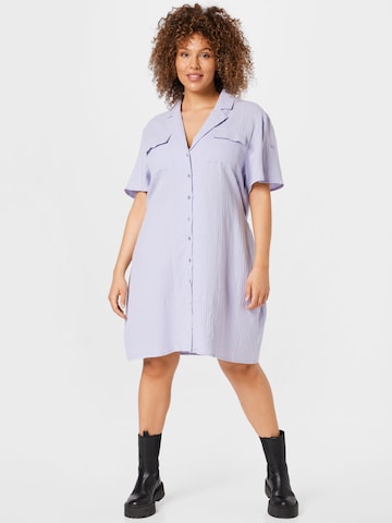 Noisy May Curve Shirt Dress in Purple: front