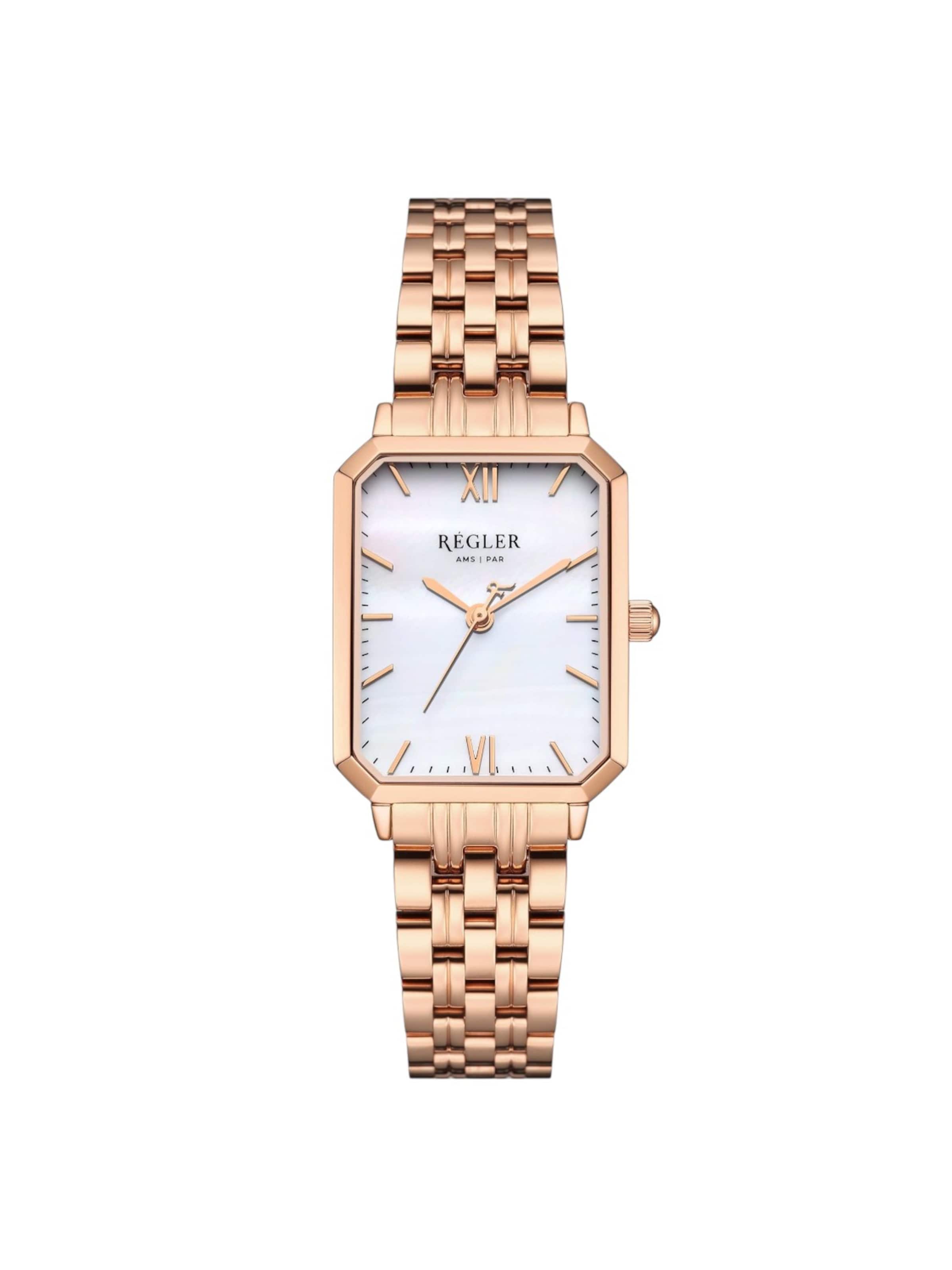 Montre à affichage analogique 'Régler Élégance Steel Rose Gold - Pearl' Régler en or : devant