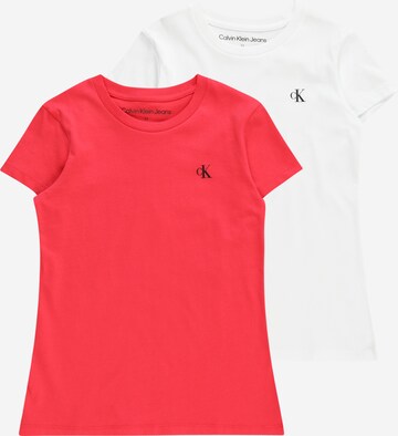 T-Shirt Calvin Klein Jeans en rouge : devant