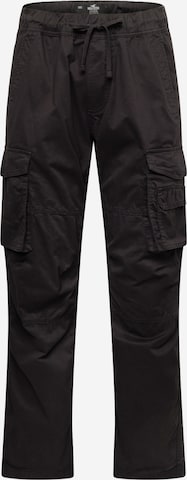 Regular Pantalon cargo HOLLISTER en noir : devant