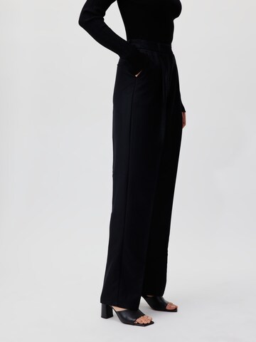 LeGer by Lena Gercke Loose fit Trousers with creases 'Simona Tall' in Black