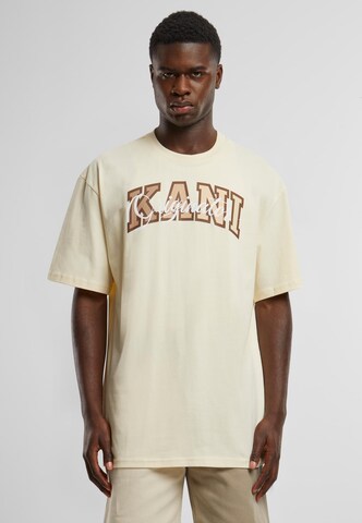 Maglietta di Karl Kani in beige: frontale