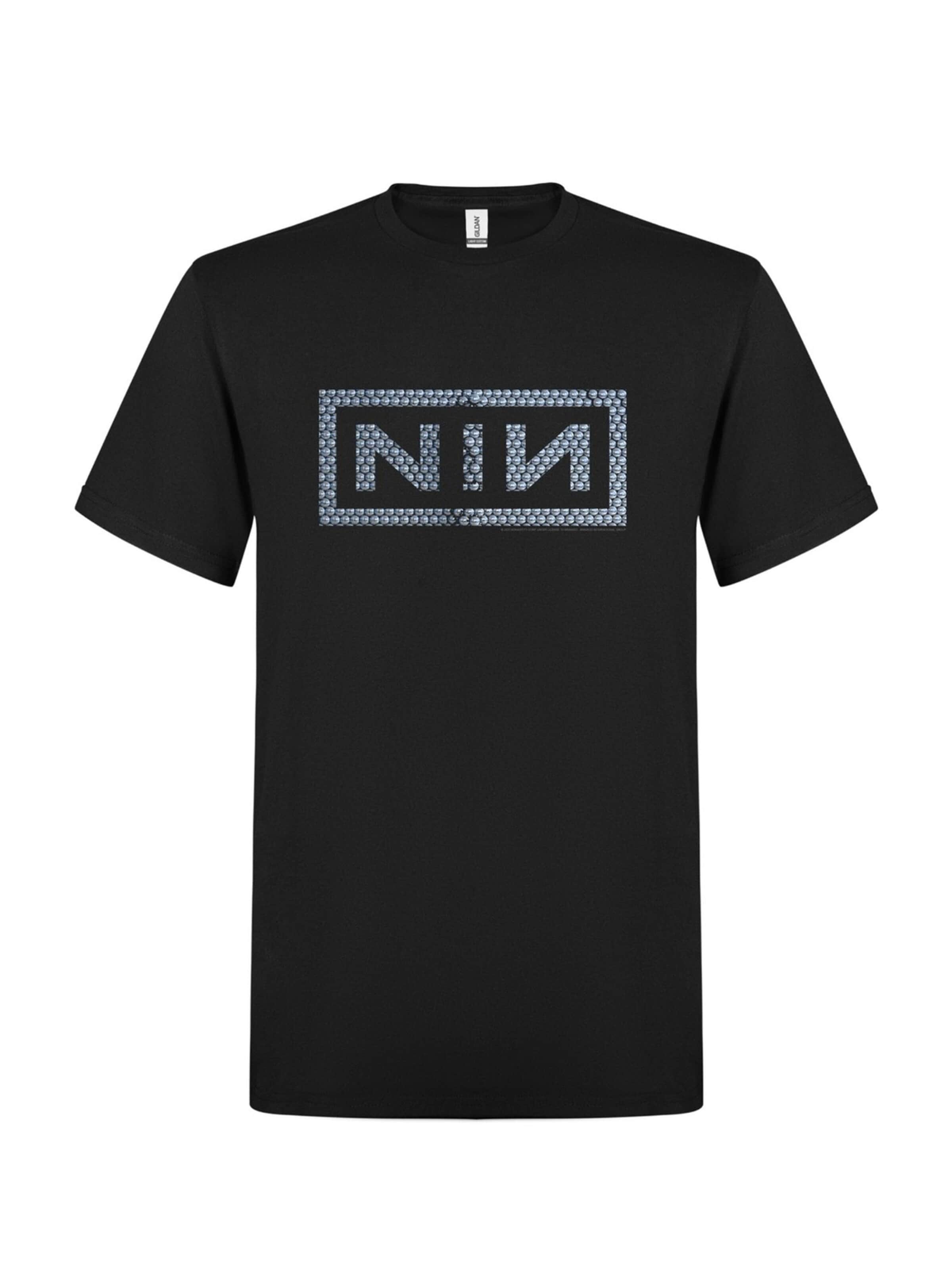 THE ROLLING STONES Shirt 'Nine Inch Nails Logo  T-Shirt' in White: front