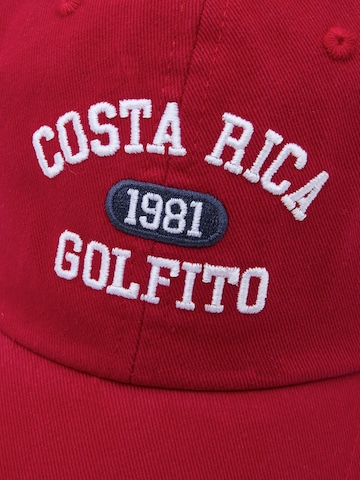 Casquette 'COSTA RICA' Pull&Bear en rouge