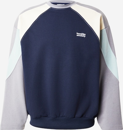 Kaotiko Sweater majica 'JACKSON' u morsko plava / pastelno plava / siva / vuneno bijela, Pregled proizvoda