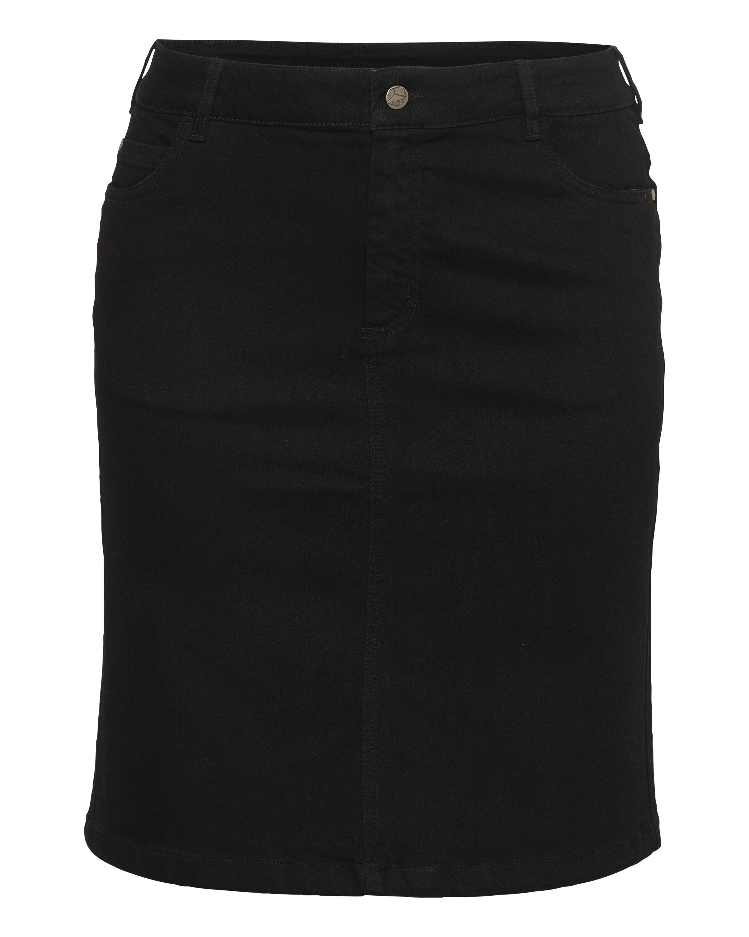 KAFFE CURVE Rok 'Jolie' in Zwart: voorkant