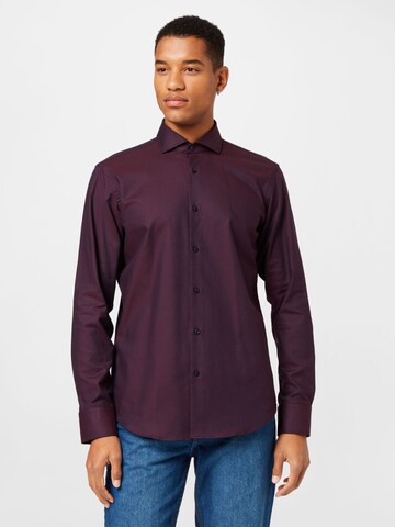 BOSS Regular fit Button Up Shirt 'JOE' in Purple: front