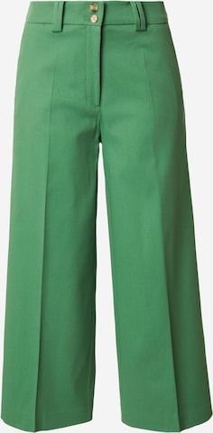 žalia MORE & MORE Plačios klešnės Kelnės su kantu: priekis