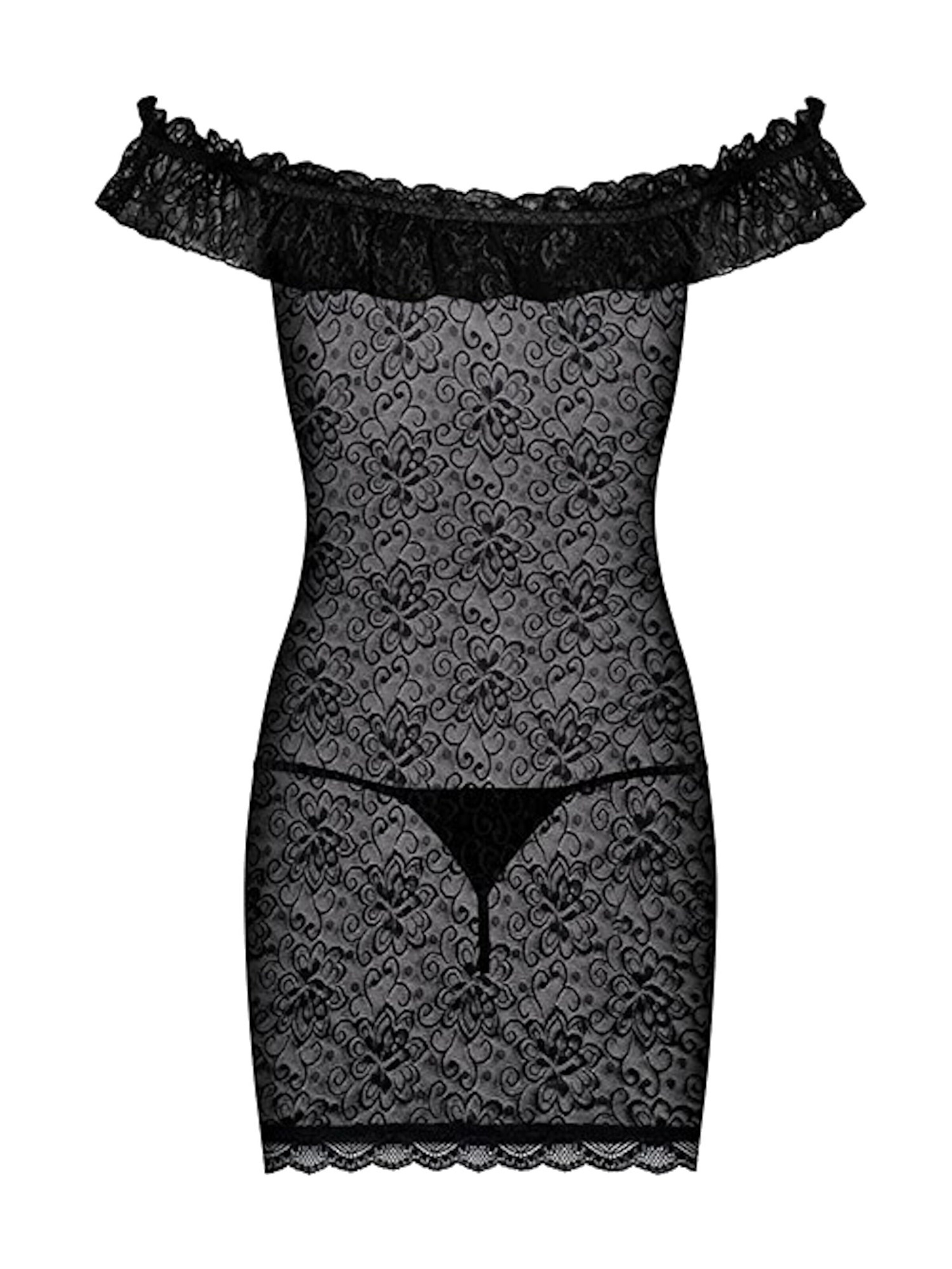 Obsessive Negligee 'Chemise Diamond' in Black