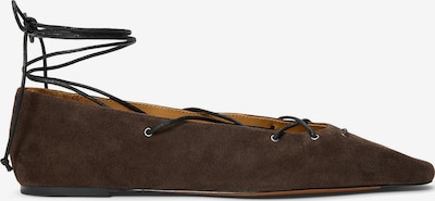 Polo Ralph Lauren Nauhaballerina koossa 39-39,5 värissä suklaa, Tuotenäkymä