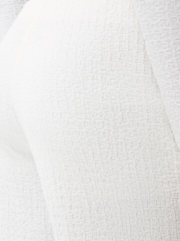 Bershka Wide Leg Bukser i hvid
