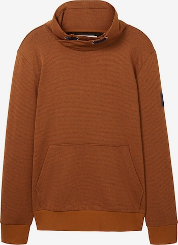 TOM TAILORSweater majica - smeđa boja: prednji dio