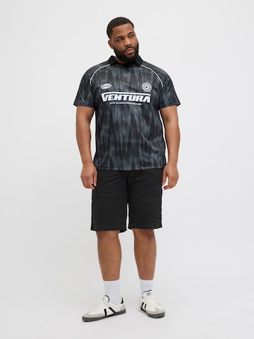 Jack & Jones Plus Regular Cargo Pants 'COLE MATEO' in Black