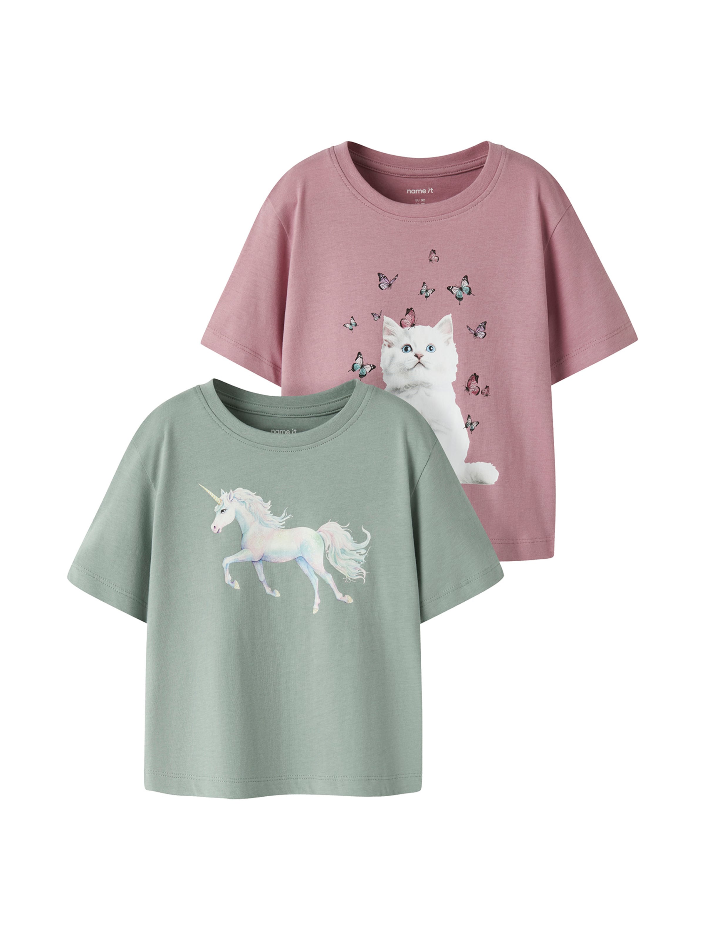 NAME IT - Camiseta 'NMFVOTEA' en verde: frente