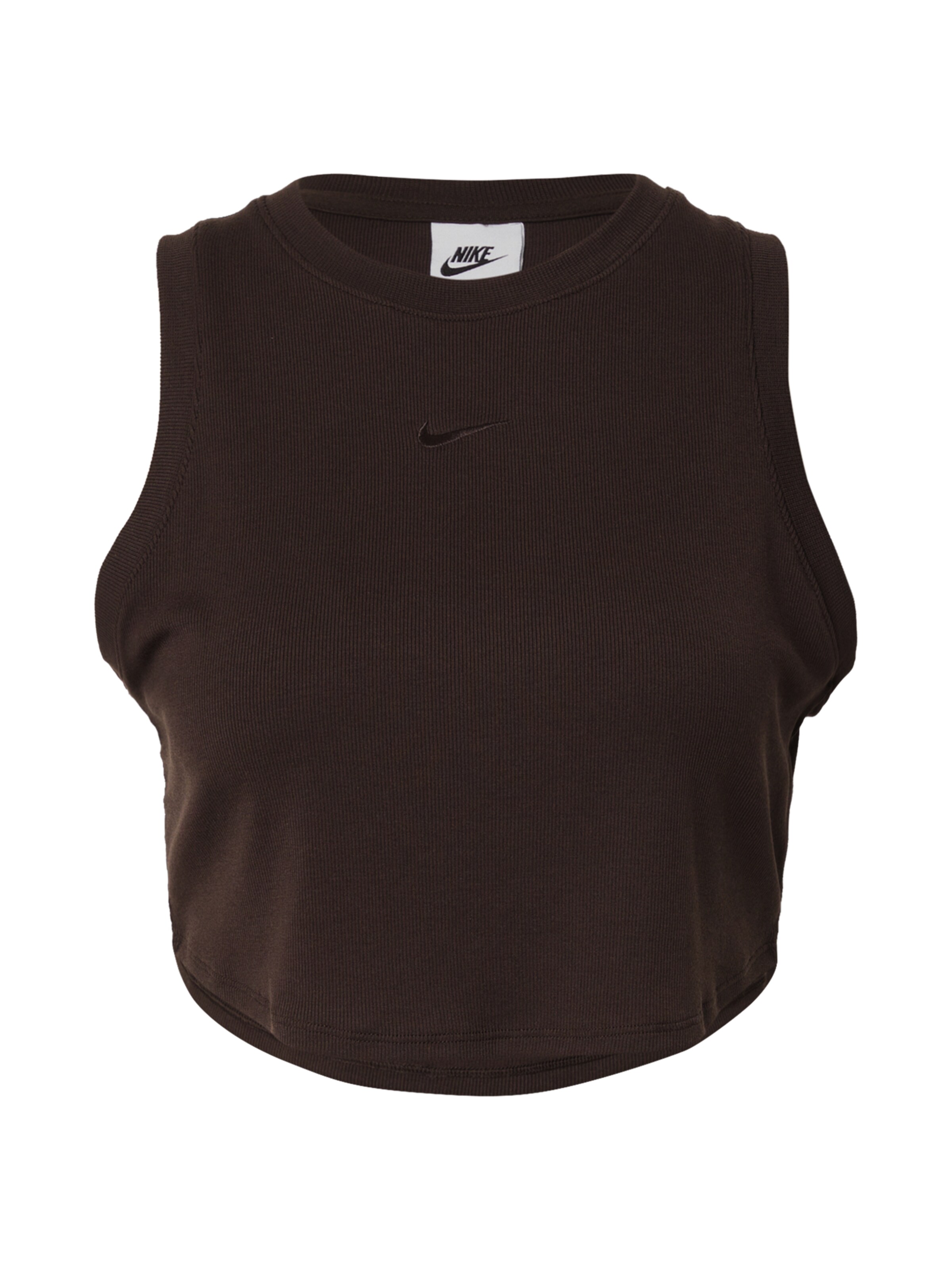 Nike Sportswear Топ 'ESSNTL' в Коричневый: спереди