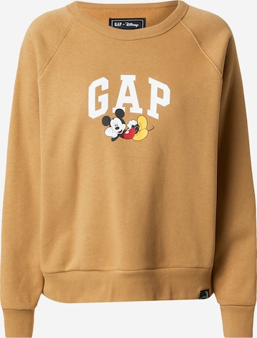 GAP Sweatshirt 'DISNEY' in Brown: front